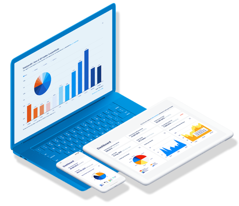 CoinTracking app on different devices