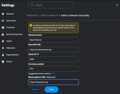 Add Base manually