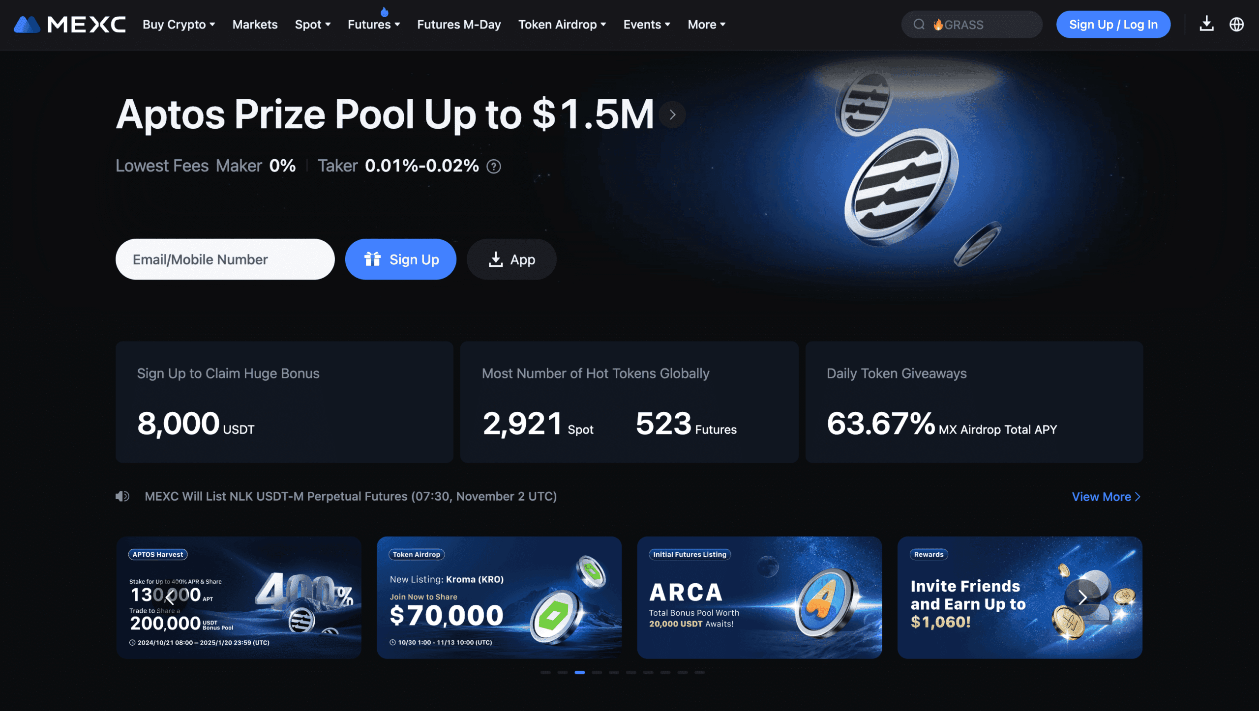MEXC Kryptobörse ohne KYC