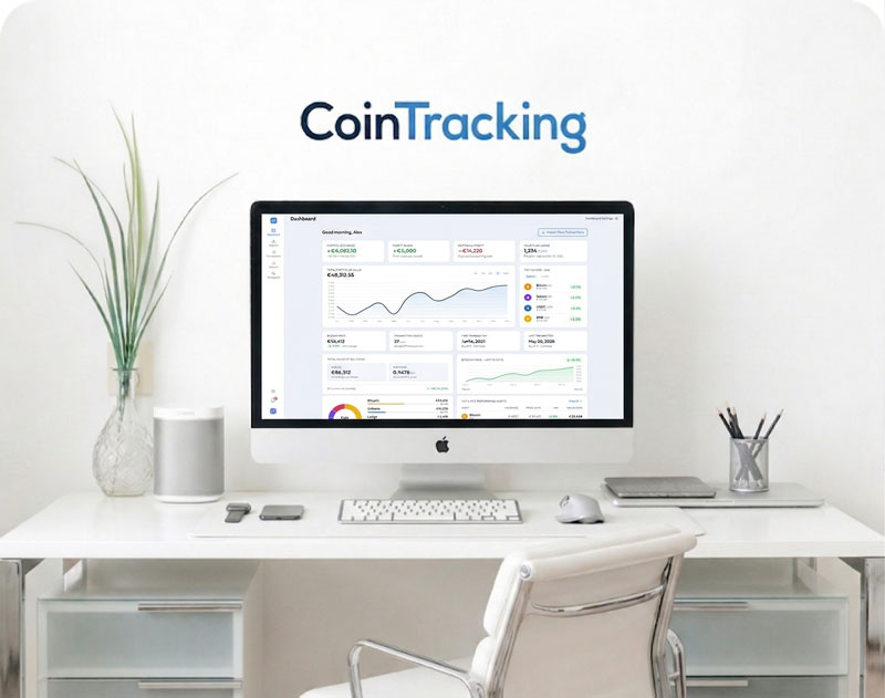 CoinTracking on iMac desktop setup
