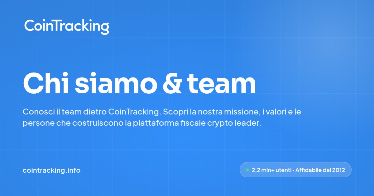 Chi siamo & team | CoinTracking