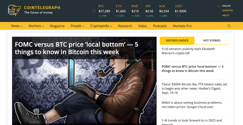 Cointelegraph - Crypto News Outlets