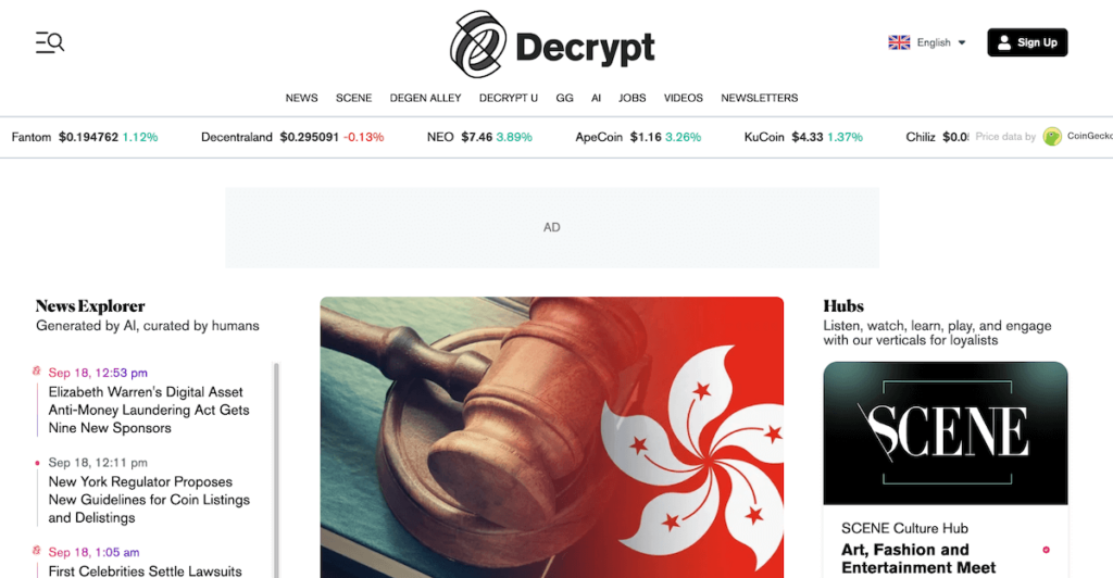 Decrypt - Crypto News Outlets