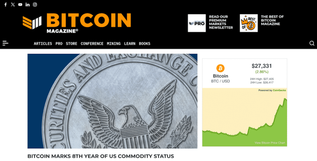 Bitcoin Magazine - Crypto News Outlets