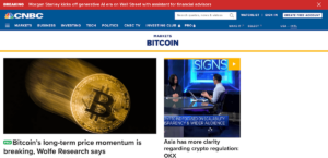 CNBC Marktets Bitcoin - Traditional news outlets in crypto