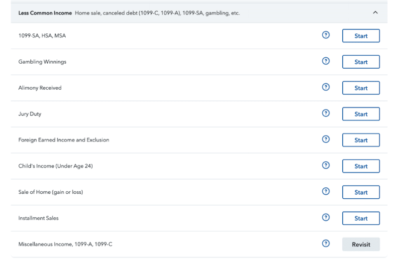 TurboTax Miscellaneous Income