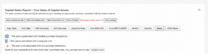 Capital Gains Report - Your Sales of Capital Assets