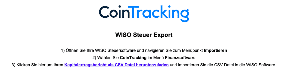 CoinTracking und WISO Steuer 2