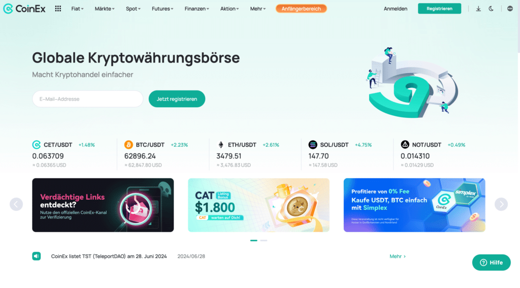 coinex börse vergleich