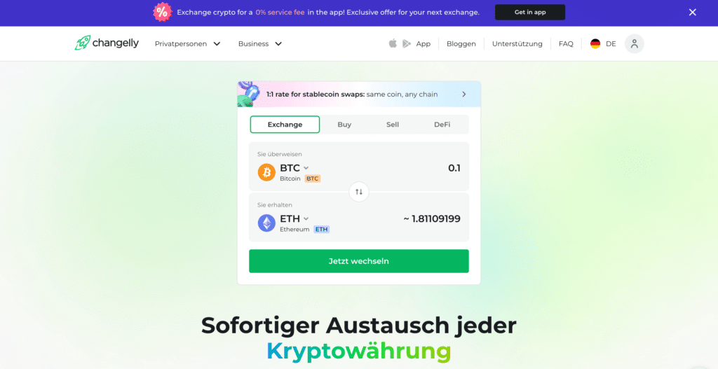 changelly börse cointracking vergleich