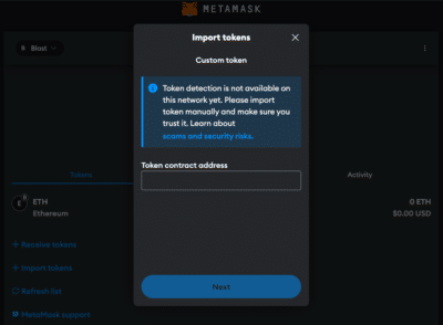 BLAST to MetaMask