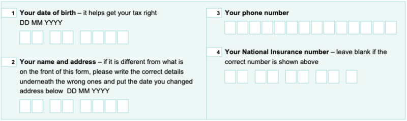 Taxes UK Return SA100