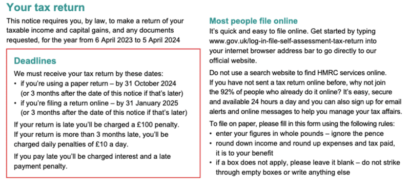 Tax Forms UK